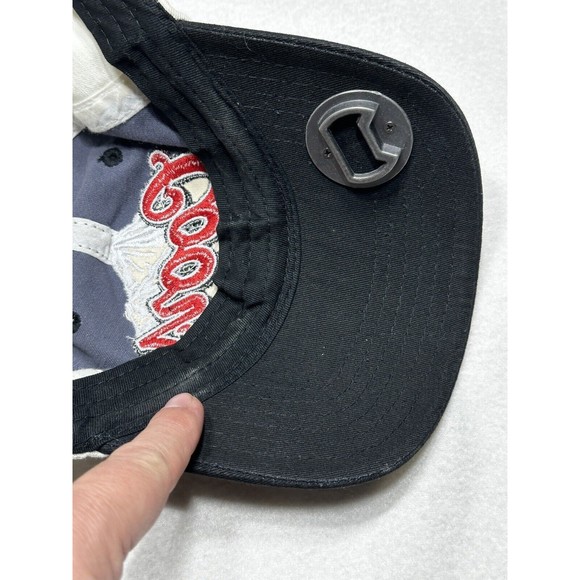 Coors Light Beer Hat Adult Black White Adjustable Strapback With Bottle Opener - Picture 4 of 14